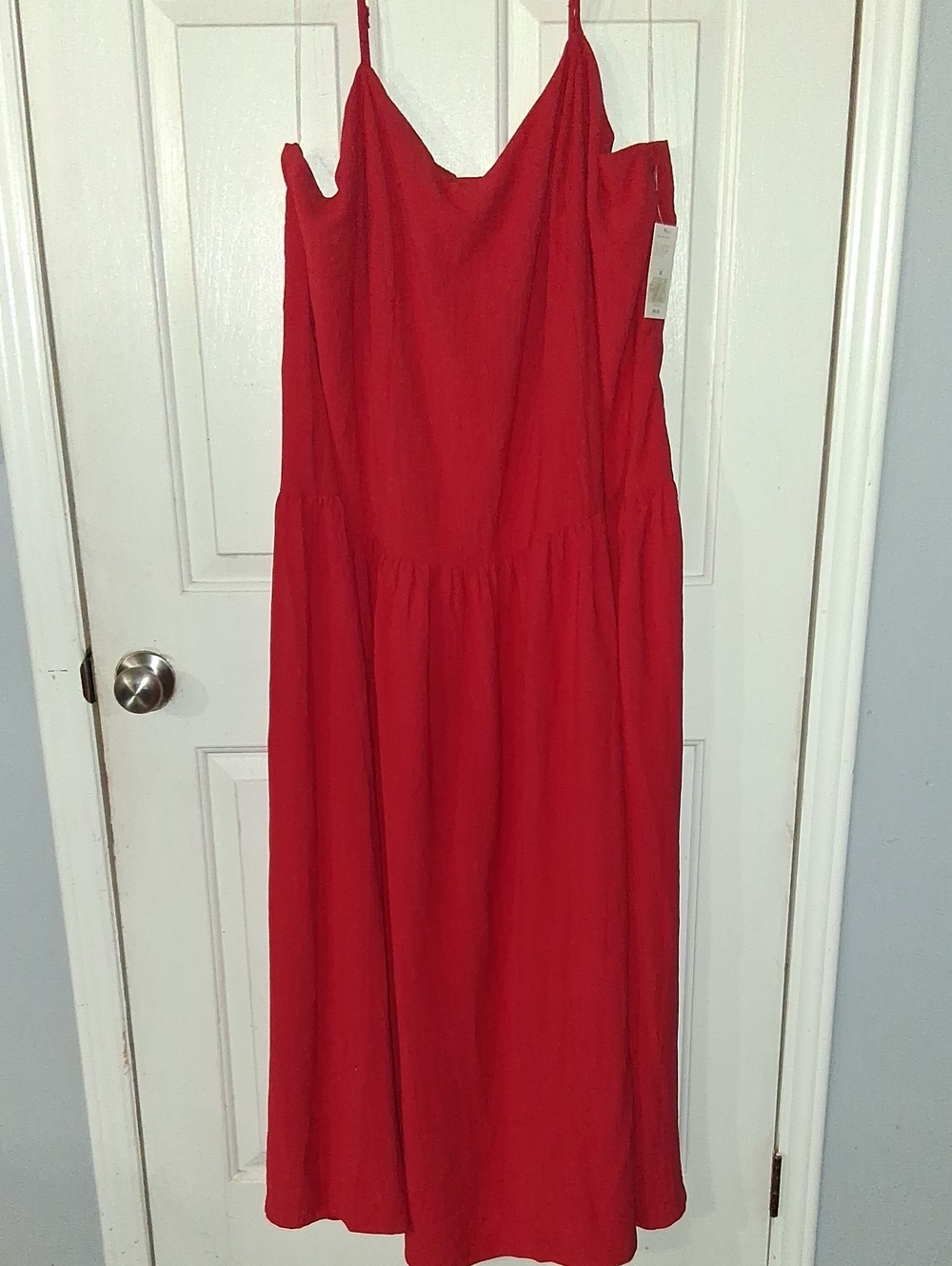 a new day Red Maxi Slip Dress with Spaghetti Straps